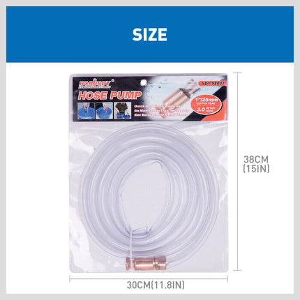 3M Self Priming Siphon Hose Water Jiggler Liquid Transfer Fuel Hose Pump Copper.