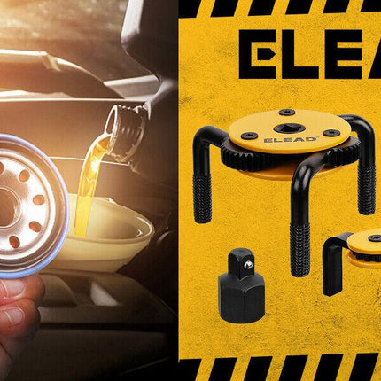 ELEAD 2Pcs Oil Filter Wrench Set Adjustable Oil Filter Change Set Engine Filters.