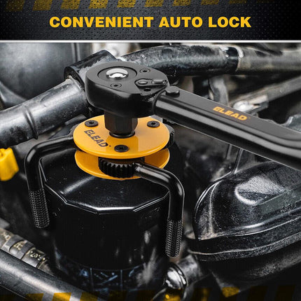 ELEAD 2Pcs Oil Filter Wrench Set Adjustable Oil Filter Change Set Engine Filters.