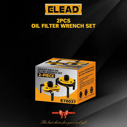 ELEAD 2Pcs Oil Filter Wrench Set Adjustable Oil Filter Change Set Engine Filters.