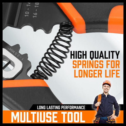 8" Wire Stripping Tool Wire Cutter Hand Crimping Pliers Strip Cutter Insulated.
