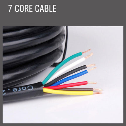30M X 7 Core Wire Cable Trailer Cable Automotive Boat Caravan Truck Coil V90 PVC.