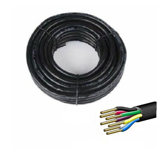 20M X 7 Core Wire Cable Trailer Cable Automotive Boat Caravan Truck Coil V90 PVC.
