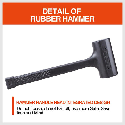 2LB Dead Blow Rubber Mallet Hammer Non Slip Soft Face Auto Car Repair NEW.
