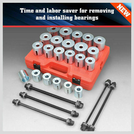 27Pc Universal Pull & Press Sleeve Kit Removal Bushing Driver Set Bearings Seal.