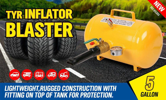 5 Gallon / 20L Bead Blaster Tyre Air Tank Tire Inflator Seater 4WD Car Shop Tool.