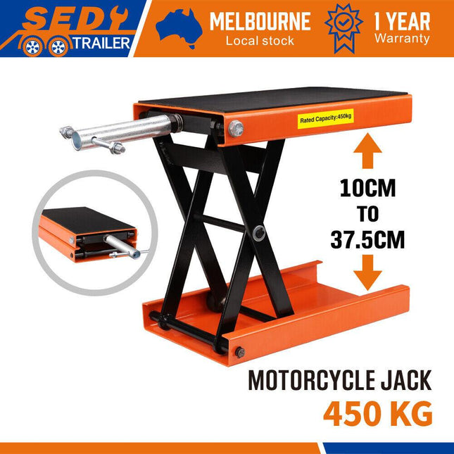 Motorcycle Jack 450KG Scissor Motor Bike Lift Stand Hoist Mini Motorbike Quad.