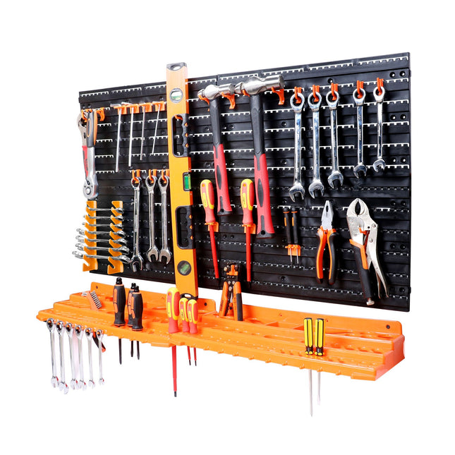 52Pc Wall Mounted Tool Storage Rack Wrench Spanner Holder Screwdriver Pliers New.