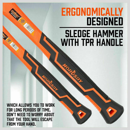 5Pc Hammer Set Rubber / Ball Pein / Sledge / Cross Pein Mallet TPR Grip Handle.