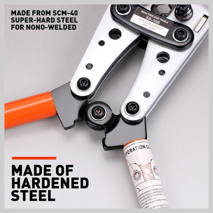 6-50 mm2 Wire Crimper Cable Crimp Electric Tube Crimping Hand Tool Battery Lug.