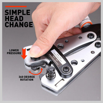 6-50 mm2 Wire Crimper Cable Crimp Electric Tube Crimping Hand Tool Battery Lug.
