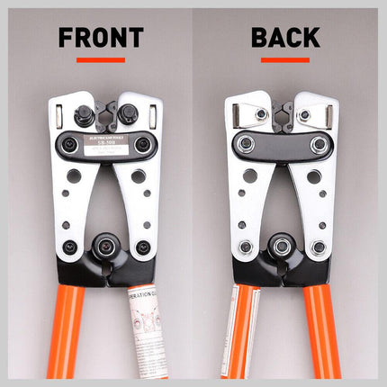 6-50 mm2 Wire Crimper Cable Crimp Electric Tube Crimping Hand Tool Battery Lug.