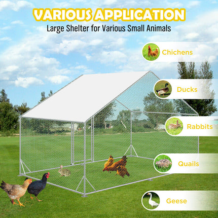 VaKa 3x2x1.95m Metal Walk-in Chicken Coop Rabbit Hutch Cage Hen House Chook Au.