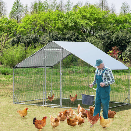 VaKa 3x2x1.95m Metal Walk-in Chicken Coop Rabbit Hutch Cage Hen House Chook Au.
