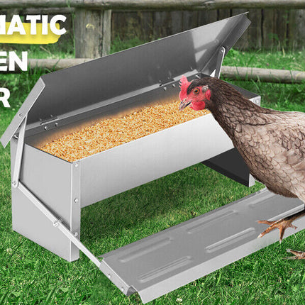 5KG 7.5L Garden Farm Automatic Food Storage Box Stand Chicken Feeder Poultry AU.