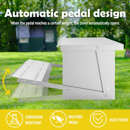 5KG 7.5L Garden Farm Automatic Food Storage Box Stand Chicken Feeder Poultry AU.