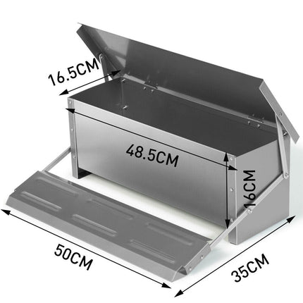 10KG 12.5L Garden Farm Automatic Food Storage Box Stand Chicken Feeder Poultry.