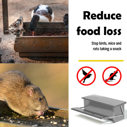 10KG 12.5L Garden Farm Automatic Food Storage Box Stand Chicken Feeder Poultry.
