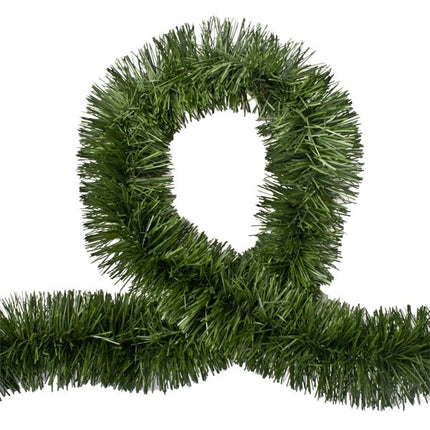 5x 2.5m Christmas Tinsel Xmas Garland Sparkly Snowflake Party Natural Home Décor, Pine Green.