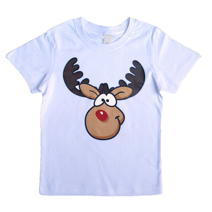 New Funny Adult Xmas Christmas T Shirt Tee Mens Womens 100% Cotton Jolly Ugly, Reindeer (White), S.