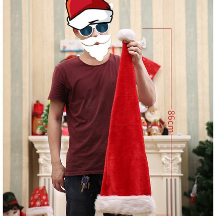 Christmas Unisex Adults Kids Novelty Hat Xmas Party Cap Santa Costume Dress Up, Santa Hat w LED Light