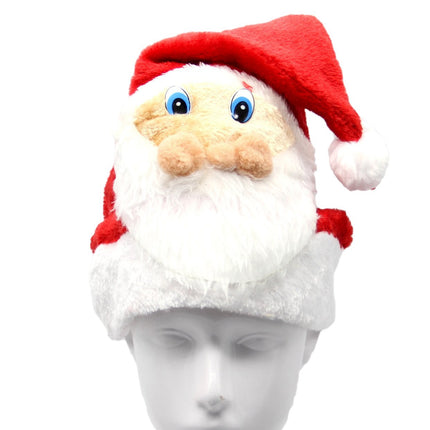 Christmas Unisex Adults Kids Novelty Hat Xmas Party Cap Santa Costume Dress Up, Santa Hat w LED Light