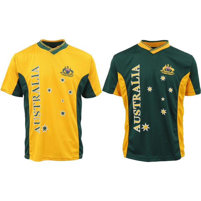 Adults Kids Men's Sports Soccer Rugby Jersy T Shirt Australia Day Polo Souvenir, Green, 4 (Kids).