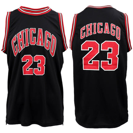 New Men's Basketball Jersey Sports T Shirt Tee Vest Tops Gym Chicago Los Angeles, Black - Chicago 23, L.