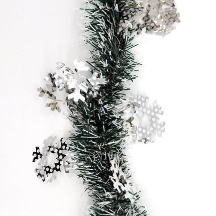 5x 2.5m Christmas Tinsel Xmas Garland Sparkly Snowflake Party Natural Home Décor, White Pearlescent