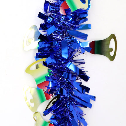 5x 2.5m Christmas Tinsel Xmas Garland Sparkly Snowflake Party Natural Home Décor, Snow Tips in Green.