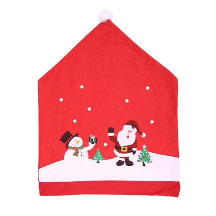 6-10x Christmas Santa Hat Chair Covers Table Cloth Dinner Home Décor Ornaments, 10PCS Chair Covers.