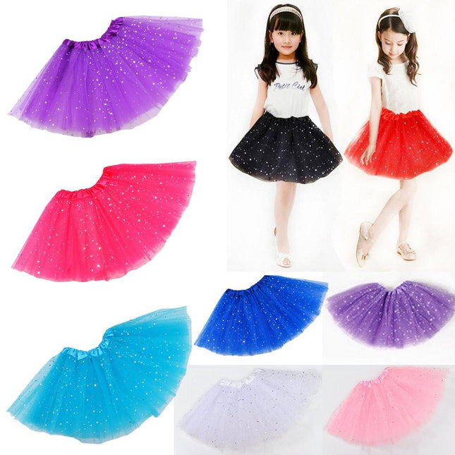 Sequin Tulle Tutu Skirt Ballet Kids Princess Dressup Party Baby Girls Dance Wear, Light Pink, Adults.