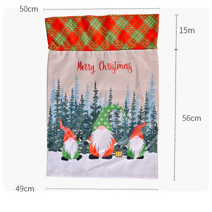 50x70cm Canvas Hessian Christmas Santa Sack Xmas Stocking Reindeer Kids Gift Bag, Cream - Snowflakes Delivery