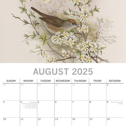 Garden Birds - 2025 Square Wall Calendar Pets Animals 16 Months Premium Planner.