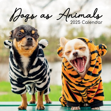 Dogs as Animals - 2025 Square Wall Calendar Pets Animals 16 Months Planner Gift.