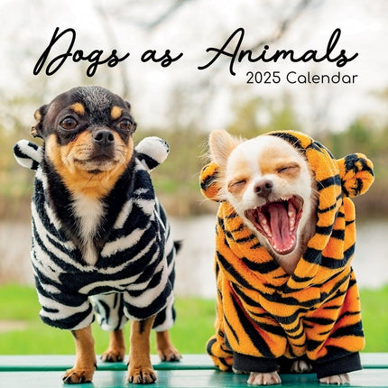 Dogs as Animals - 2025 Square Wall Calendar Pets Animals 16 Months Planner Gift.