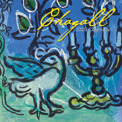Chagall - 2025 Square Wall Calendar Arts 16 Months Premium Planner Gift.