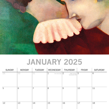 Chagall - 2025 Square Wall Calendar Arts 16 Months Premium Planner Gift.