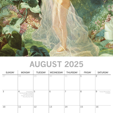Fairies - 2025 Square Wall Calendar Arts 16 Months Premium Planner Gift.