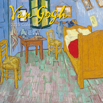 Van Gogh - 2025 Square Wall Calendar Arts 16 Months Premium Planner Gift.