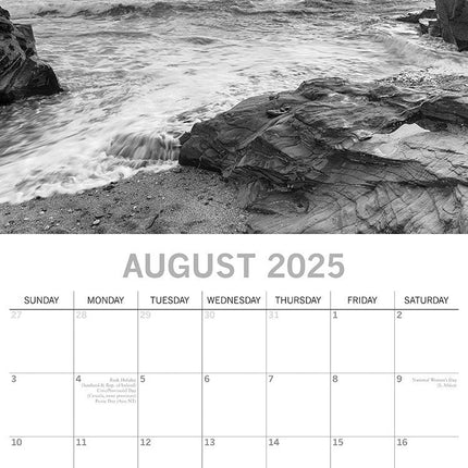 Seascapes - 2025 Square Wall Calendar 16 Months Premium Planner Christmas Gift.