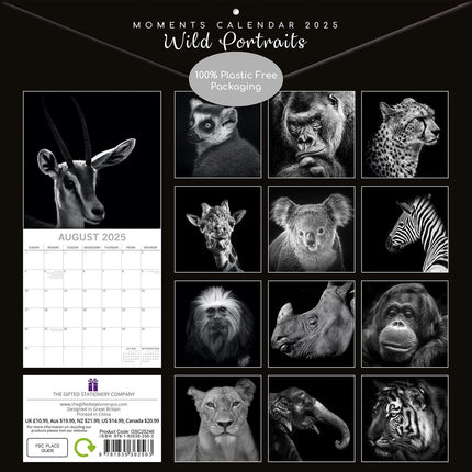 Seascapes - 2025 Square Wall Calendar 16 Months Premium Planner Christmas Gift.