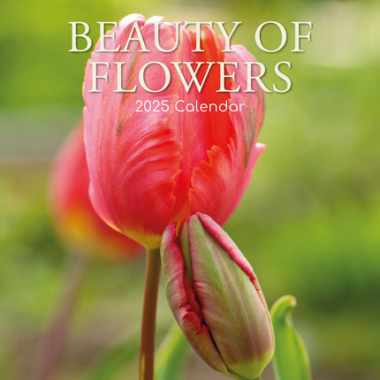 Beauty of Flowers 2025 Square Wall Calendar Floral 16-Month Premium Planner Gift.