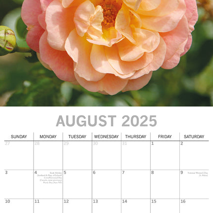 Beauty of Flowers 2025 Square Wall Calendar Floral 16-Month Premium Planner Gift.