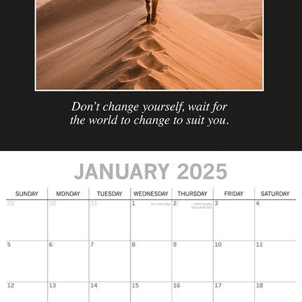 Demotivation - 2025 Square Wall Calendar 16 Months Premium Planner New Year Gift.