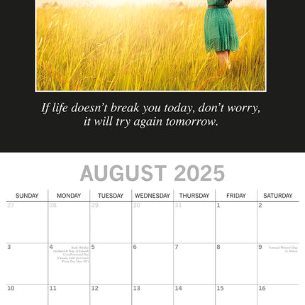 Demotivation - 2025 Square Wall Calendar 16 Months Premium Planner New Year Gift.