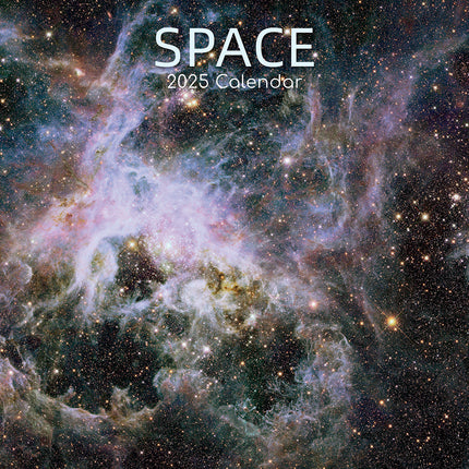 Space 2025 Square Wall Calendar 16-Month Christmas New Year Premium Planner Gift.