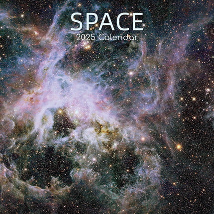 Space 2025 Square Wall Calendar 16-Month Christmas New Year Premium Planner Gift.