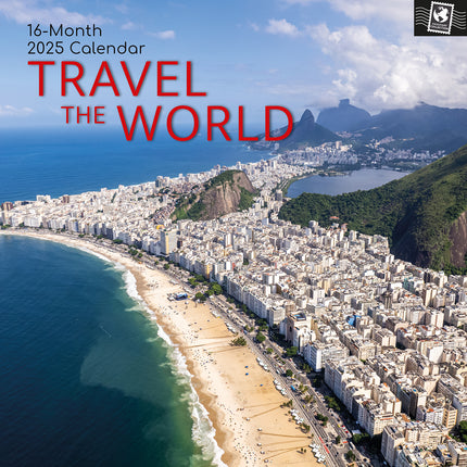 Travel the World 2025 Square Wall Calendar 16 Months New Year Xmas Planner Gift.