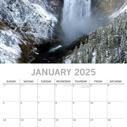 National Parks USA - 2025 Square Wall Calendar 16 Months New Year Planner Gift.